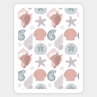 Beachy Seashell Pattern Sticker